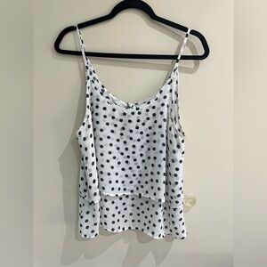 Polka Dot Flowy Blouse